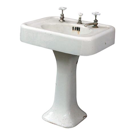 vintage cast iron pedestal sink